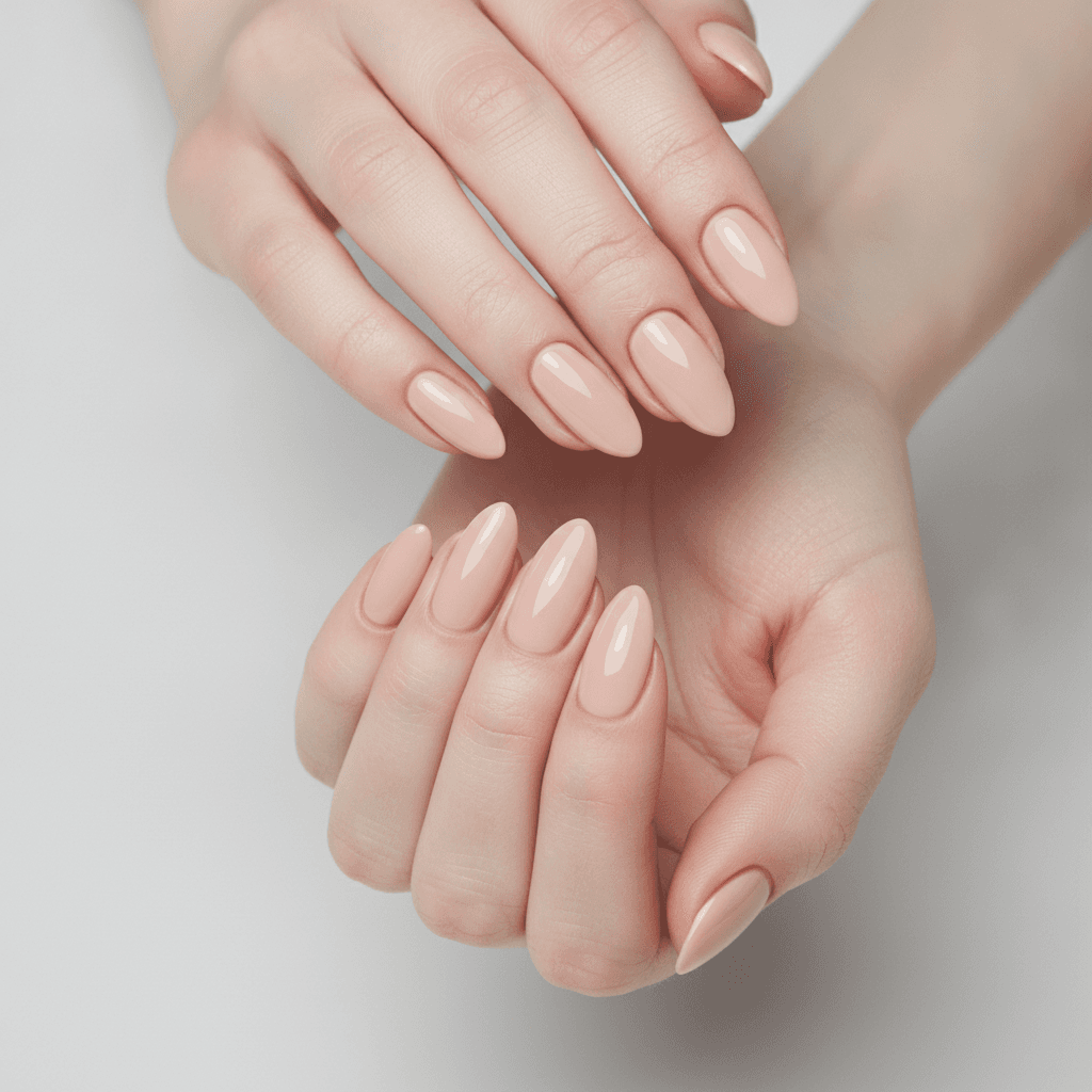 Almond Nude Nails